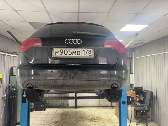 Audi A6 - ремонт глушителя в СПБ